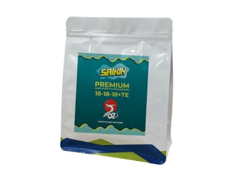 Удобрение Saikin Premium 18-18-18+MЭ+EAV 2кг, комплексное водорастворимое удобрение